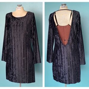 Alice + Olivia Velvet Dress Black Backless Dress